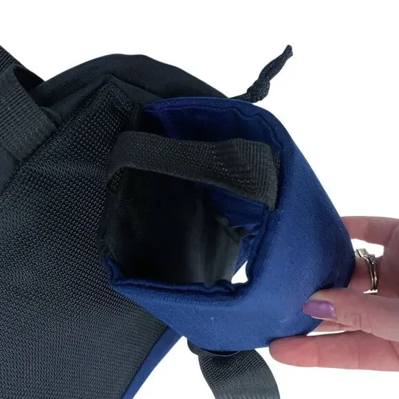 Vintage JanSport Outdoors Belt Bag 2 Bottle Holders Zippered Pockets Rare 90’s - Picture 4 of 12